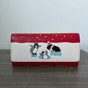 Radley London Hole Lotta Fun Large Leather Flapover Wallet Red